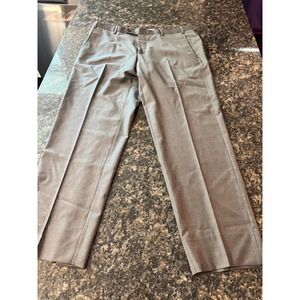 Zanella Platinum Loro Piana Tasmanian Super 150s Wool Dress Pants Grey 36x30